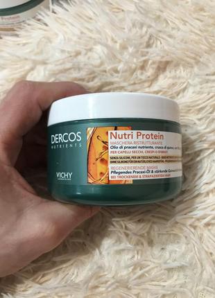 Восстанавливающая маска для волос vichy dercos nutrients nutri protein restorative mask 250ml