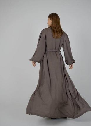 Жіночий костюм diana в піжамному стилі для дому та сну комплект-трійка бра халат штани тканина шовк віскоза4 фото