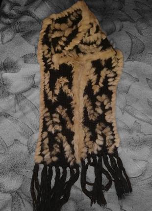 Женский полушубок натуральный мех. +шарф мех.6 фото