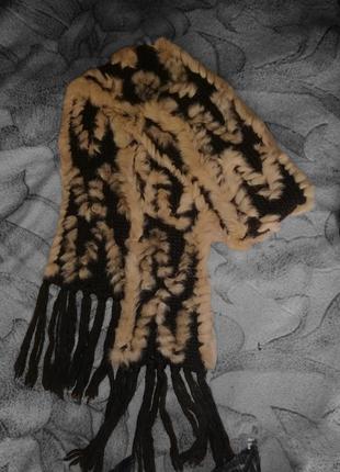 Женский полушубок натуральный мех. +шарф мех.7 фото