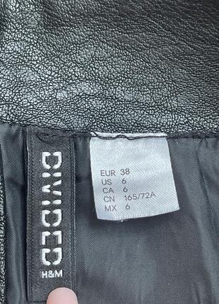 Чорна спідниця з еко шкіри  h&m розмір  s-m8 фото