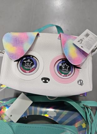 Інтерактивна сумочка - цуценя little winking elf з очками та музичними ефектами || дитяча сумочка