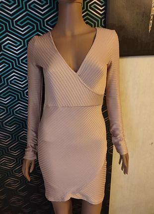 Праздничное платье рубчик с блеском3 фото