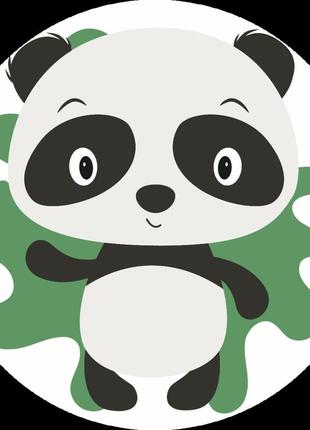 Картина по номерам на круглом подрамнике "маленькая панда" (размер xs) 20 см rc00003xs