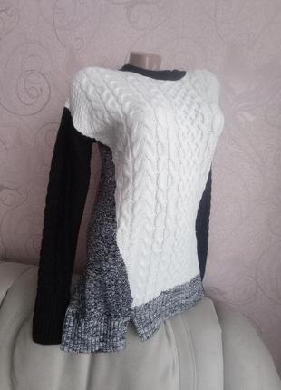 Качественное вязаное туника, платье, длинный свитер, спущенное плечо5 фото