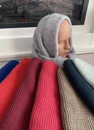 Снуд великий об'ємний англійська в'язка шарф баф