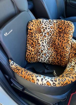 Автокрісло для собак luxury leopard m - 45x45x24x52см3 фото
