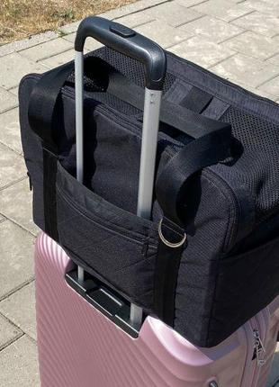 Сумка переноска для собак та котів voyage elegant black m - 50х30х30см10 фото