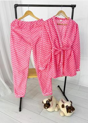 Флисовая пижамка с халатиком