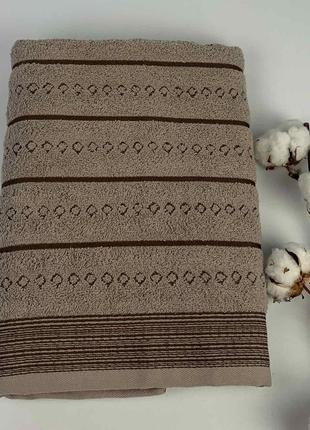 Рушник philippus slow cotton 70х140 timoxa темно-бежевий(е847)