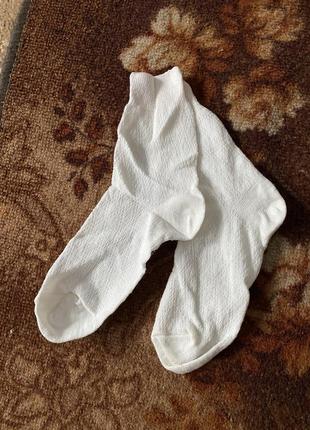 Білі маленькі м'які натуральні шкарпетки1 фото
