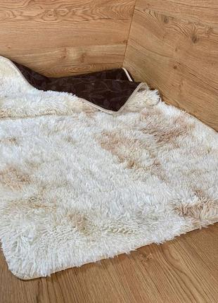 Меховый ворсистый прикроватный коврик травка 90х200 с длинным ворсом2 фото