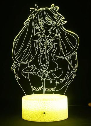 Ночник аниме в комнату, светильник в детскую, лед лампа в гостинную генишен импакт