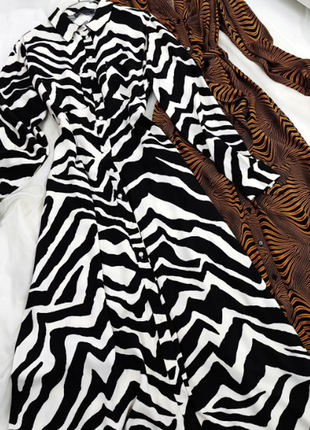 Чорно-біла сукня в принт зебра marks and spencer