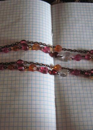 Бусы . цепочка. стекло . 5