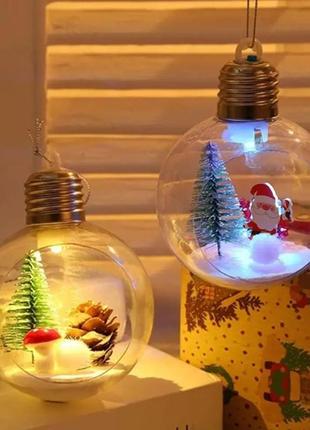 Волшебный led шар 3d на елку светящийся