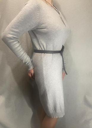 Базовое теплое трикотажное платье миди vila размер s/m8 фото