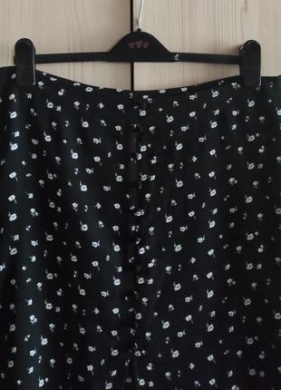H&m миди юбка  в мелкий цветочек с разрезом 2xl4 фото