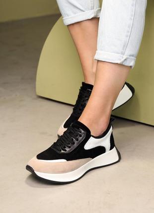 Кросівки жіночі замшеві чорні6 фото