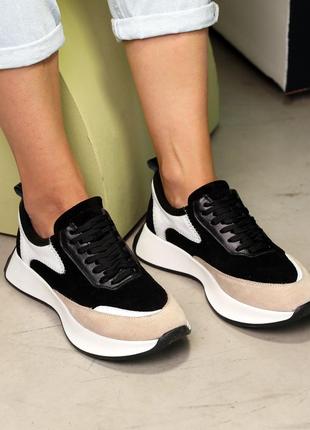Кросівки жіночі замшеві чорні7 фото