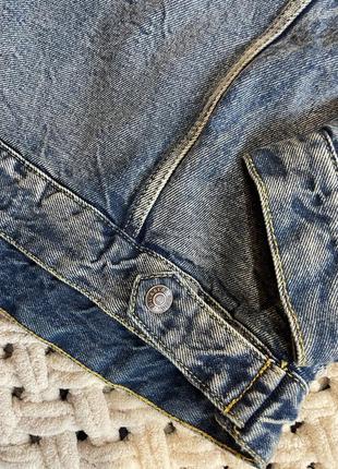 Теплая мужская джинсовая куртка pull &amp; bear7 фото