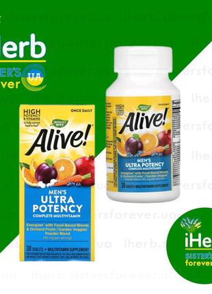 Alive!, высокоэффективные мультивитамины для мужчин, 30 таблеток, сша
