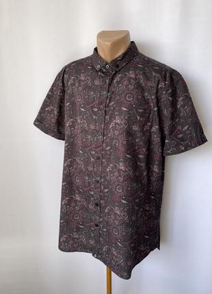 Сорочка з візерунком пейслі admiral бавовна короткий рукав візерунки квітів