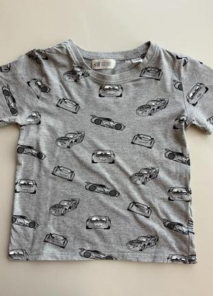 Хлопковая футболка оригинал h&m для мальчика тачки cars