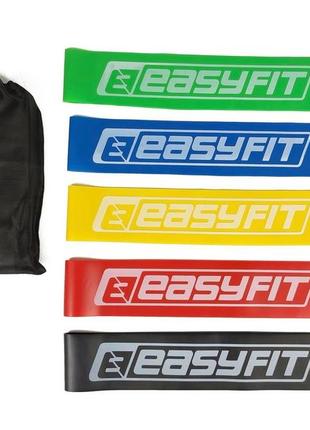 Резинки для фитнеса easyfit набор 5 шт