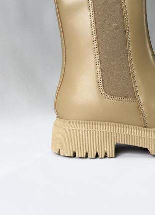 Жіночі зимові черевики ❄️ chelsea new york camel7 фото