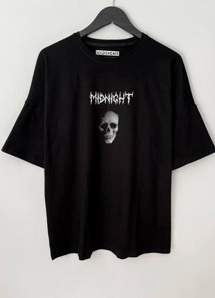 Oversize футболка midnight skull