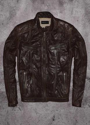 Rock'n'blue diesel leather jacket (мужская кожаная куртка бомбер )1 фото