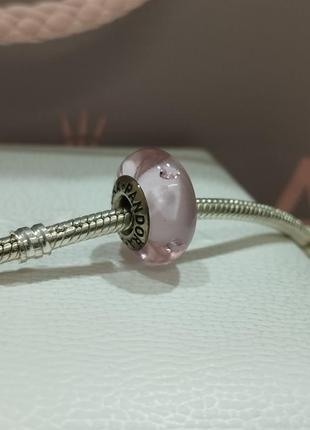 Мурано pandora – “розовое стекло”