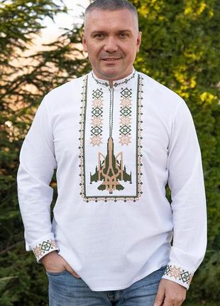 Вышиванка мужская, белая