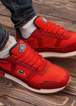 Кросівки lacoste zx red кеди лакост лакоста кроси