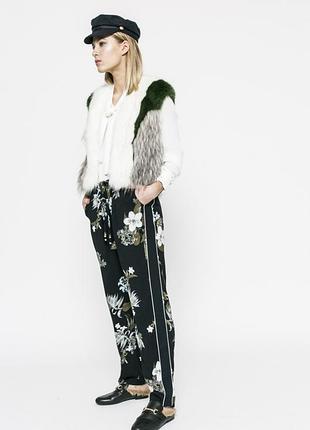 Класні вільні брюки vero moda, чорні штани штани з лампасами кишенями
