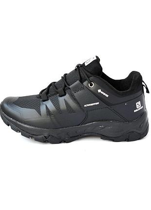 Salomon goretex черные мужские термо кроссовки саломон гортекс осенние зимние отменное качество ботинки сапоги низкие теплые зима