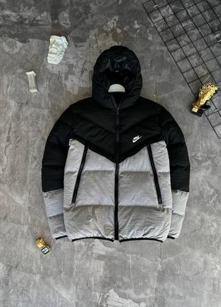 Зимова чоловіча спортивна куртка пуховик зимняя мужская куртка пуховик nike storm fit