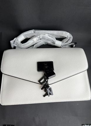 Біла сумка dkny elissa large shoulder bag8 фото