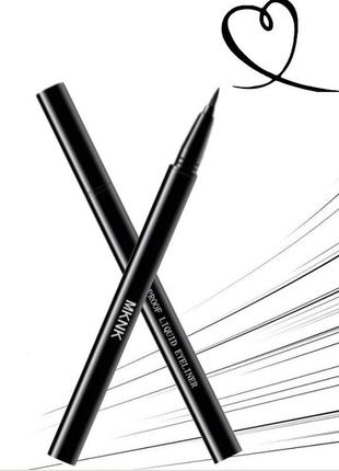 Лайнер подводка фломастер для глаз mknk waterproof liquid eyeliner black