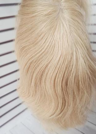 Накладка топпер парик моно система замещения 100% натуральный волос10 фото