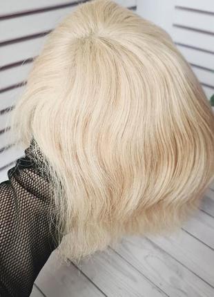 Накладка топпер парик моно система замещения 100% натуральный волос7 фото