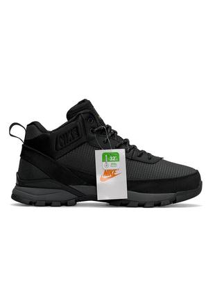 Зимние мужские кроссовки nike rivah gore-tex black gray fur4 фото