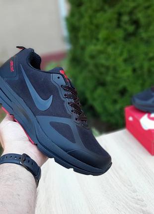 Nike flykit racer чорні з червоним sin кросівки чоловічі термо найк водонепроникні осінні зимові євро зима відмінна якість ботінки сапоги низькі теплі
