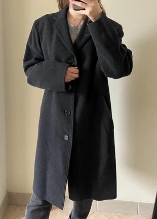 Шерстяное серое мужское пальто от bugatti7 фото