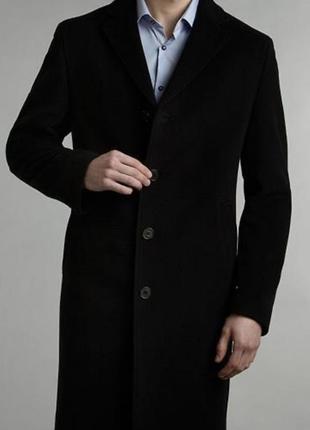 Вовняне сіре чоловіче пальто від bugatti1 фото