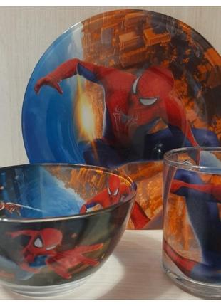 Дитячий набір посуду"людина павук"