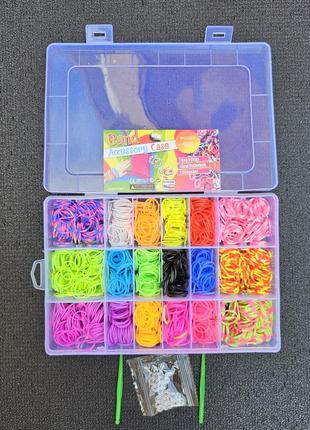 Маленький набор детских резинок для плетения браслетов и аксессуаров2 фото