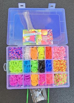 Маленький набор детских резинок для плетения браслетов и аксессуаров3 фото