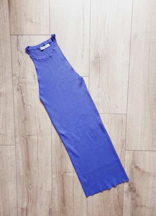 Коротка сукня міні в рубчик трикотажна фіолетова короткое платье мини в рубчик трикотажное фиолетова4 фото